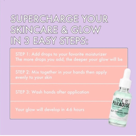 ‼️FREE‼️NEW‼️Isle of Paradise Medium Self Tanning Drops for Face & Body Sample - Picture 10 of 10